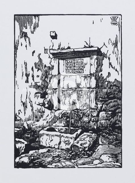 The Fountain at the Khan's Palace in Bakhchisaray, 1923. Artist: Shillingovsky, Pavel Alexandrovich (1881-1942)
