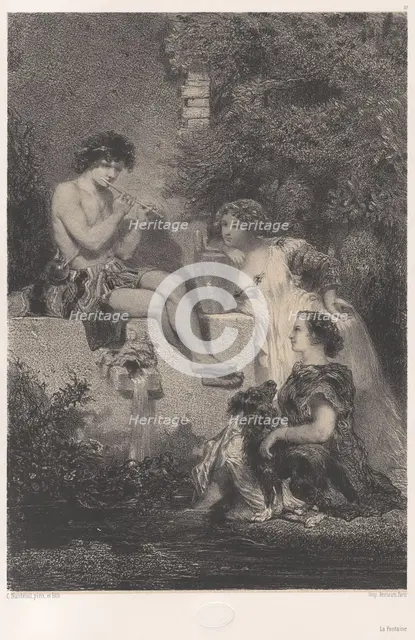 The Fountain, ca. 1830-70. Creator: Célestin Nanteuil.