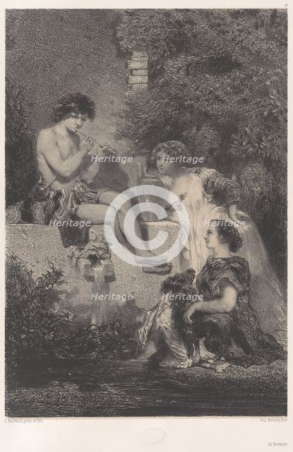 The Fountain, ca. 1830-70. Creator: Célestin Nanteuil.