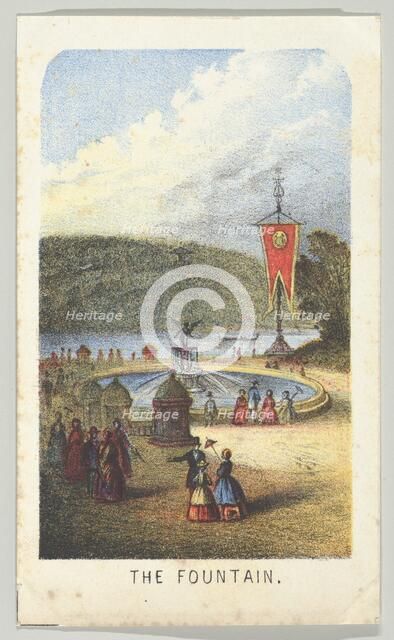 The Fountain, from the series, Views in Central Park, New York, Part 3, 1864. Creator: Louis Prang.