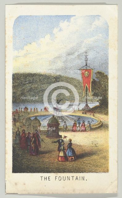 The Fountain, from the series, Views in Central Park, New York, Part 3, 1864. Creator: Louis Prang.