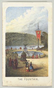 The Fountain, from the series, Views in Central Park, New York, Part 3, 1864. Creator: Louis Prang