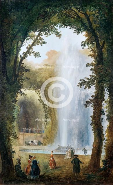 The fountain in the Grove of the muses at the Chateau de Marly. Artist: Robert, Hubert (1733-1808)