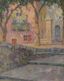The fountain square in the sun (La place de la fontaine au soleil), 1927. Creator: Henri Eugene Le Sidaner