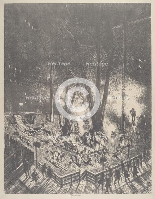 The Foundations, Building a Skyscraper, 1910. Creator: Joseph Pennell.