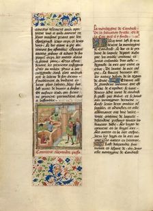 The Founding of Alexandria-in-Caucaso; Livre des fais d'Alexandre le grant, about 1470-1475. Creator: Master of the Jardin de vertueuse consolation