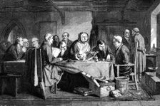 "The Foundling", by G. B. O'Neill, in the National Gallery, South Kensington Museum, 1861. Creator: W Thomas