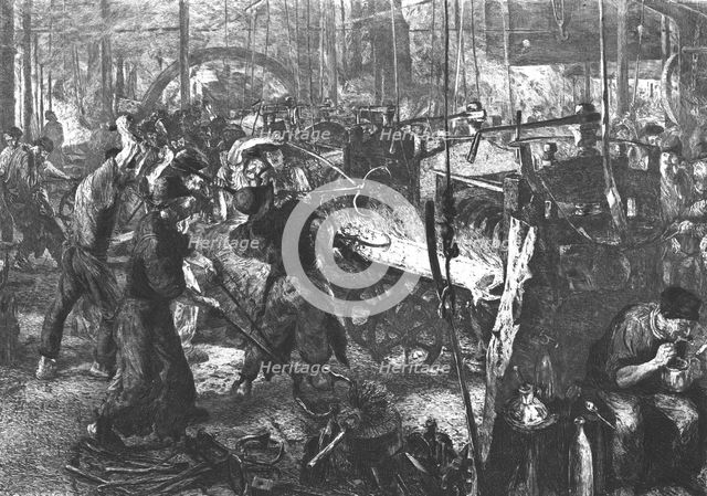 'The Foundry', after Adolf Friedrich Erdmann Menzel', c1880-83. Creators: Adolph Menzel, W Manfield.