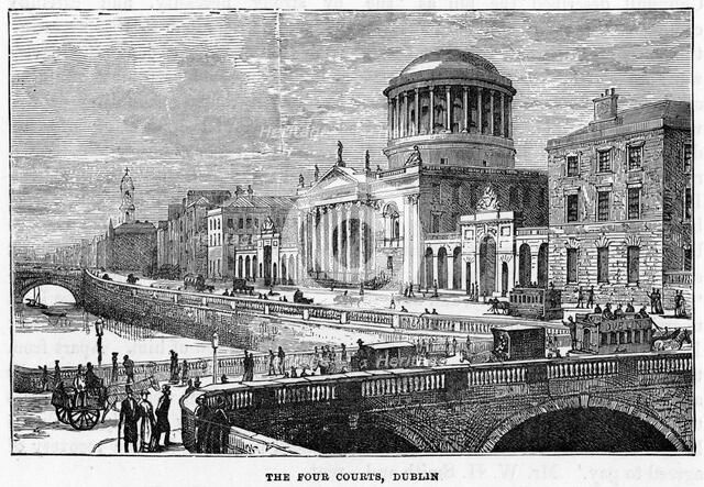 The Four Courts, Dublin, 19th century. Artist: Unknown