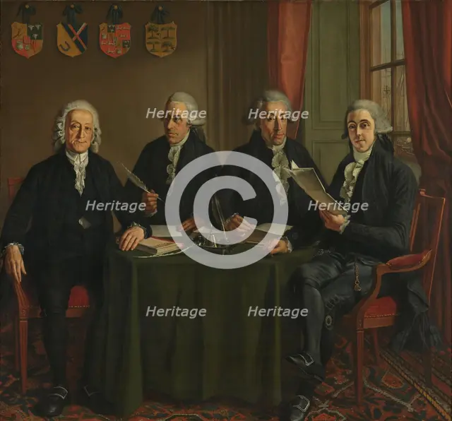 The Four Chief Commissioners of the Amsterdam Harbor Works, 1791-1795. Creator: Wybrand Hendriks.