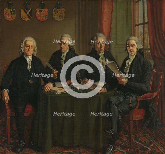 The Four Chief Commissioners of the Amsterdam Harbor Works, 1791-1795. Creator: Wybrand Hendriks.