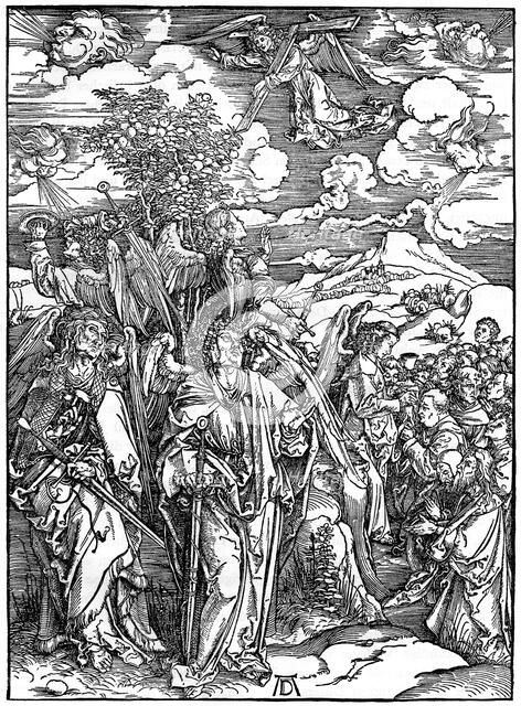 'The Four Angels holding the winds', 1498, (1936). Artist: Albrecht Dürer