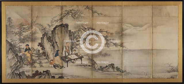 The Four Accomplishments, late 1500s. Creator: Kano Shoei (Japanese, 1519-1592), attributed to.