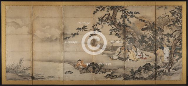 The Four Accomplishments, late 1500s. Creator: Kano Shoei (Japanese, 1519-1592).