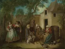 The Four Ages of Man: Old Age, ca 1735. Artist: Lancret, Nicolas (1690-1743)