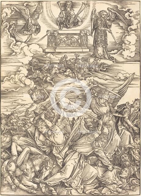 The Four Avenging Angels, probably c. 1496/1498. Creator: Albrecht Durer.