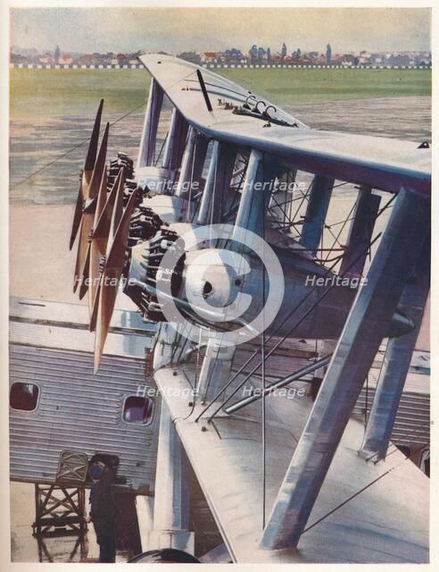 The four Bristol Jupiter engines of the Imperial Airways liner 'Scylla', c1936 (c1937). Artist: Unknown.