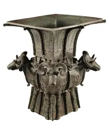 The Four-goat Square Zun, 11th-10th century BC. Creator: The Oriental Applied Arts