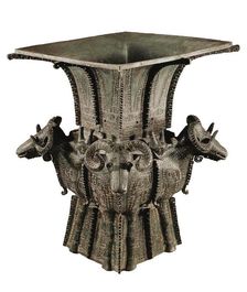 The Four-goat Square Zun, 11th-10th century BC. Creator: The Oriental Applied Arts