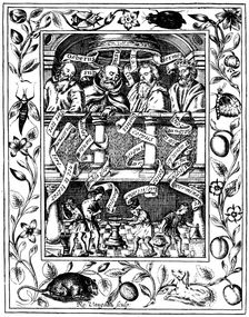 The four great alchemists, 1652. Creator: Robert Vaughan