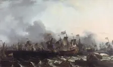 The Four Day's Battle, 11-14 June 1666, 1666-1708. Creator: Ludolf Backhuysen I