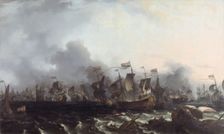 The Four Day's Battle, 11-14 June 1666, 1666-1708. Creator: Ludolf Backhuysen I