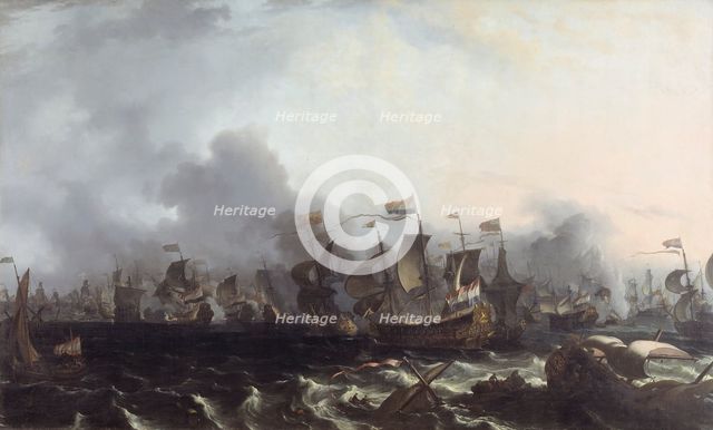 The Four Day's Battle, 11-14 June 1666, 1666-1708. Creator: Ludolf Backhuysen I.
