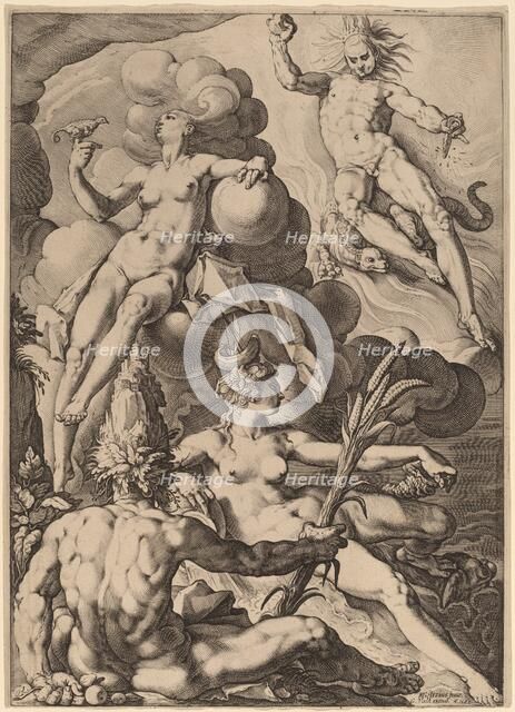 The Four Elements, probably 1588. Creator: Jacob Matham.