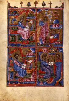 The Four Evangelists (Manuscript illumination from the Matenadaran Gospel), 1368