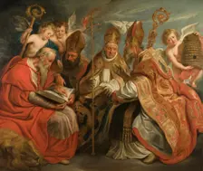 The Four Fathers of the Latin Church. Creators: Jacob Jordaens, Workshop of Jacob Jordaens