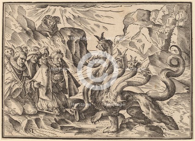 The Four Horsemen of the Apocalypse, published 1630. Creator: Christoph Maurer.