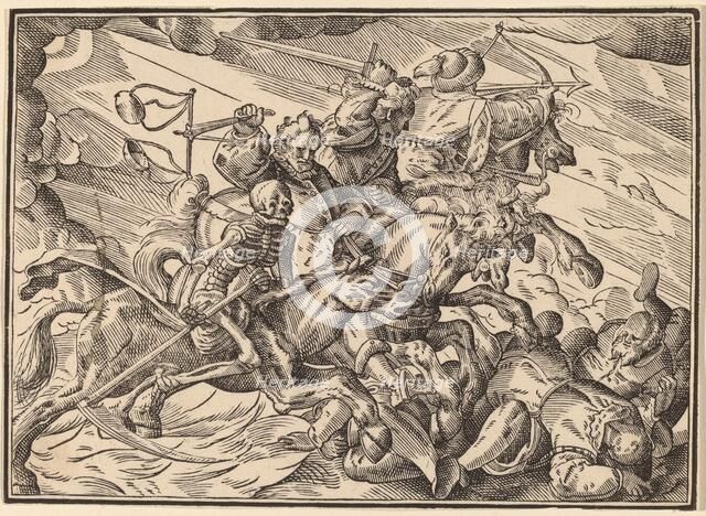 The Four Horsemen of the Apocalypse, published 1630. Creator: Christoph Maurer.