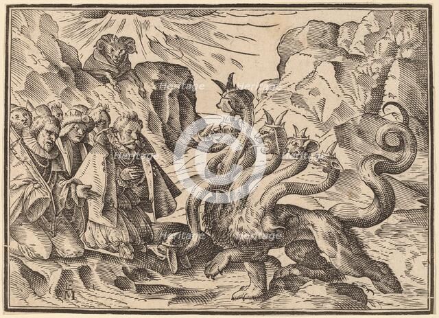 The Four Horsemen of the Apocalypse, published 1630. Creator: Christoph Maurer.