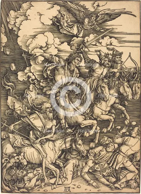 The Four Horsemen, probably c. 1496/1498. Creator: Albrecht Durer.