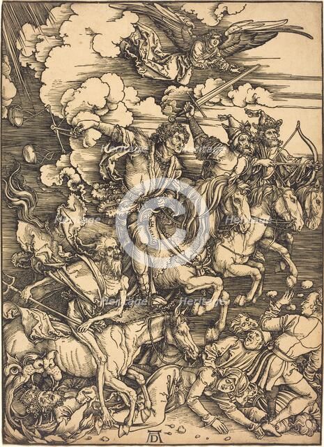 The Four Horsemen, probably c. 1496/1498. Creator: Albrecht Durer.