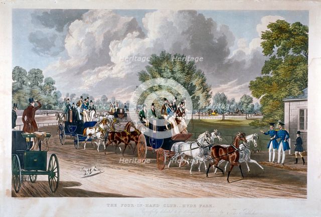 'The Four-in-Hand Club, Hyde Park', London, 1838.  Artist: J Harris