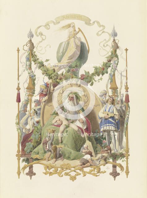 The four main drinks: Rhine wine, 1853. Creator: Adolf Schroedter.