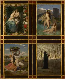 The Four Seasons, 1850. Creator: Henry Picou (French, 1824-1895); Jean-Léon Gérôme (French, 1824-1904); Gustave Rodolphe Boulanger (French, 1824-1888); Jean-Louis Hamon (French, 1821-1874)