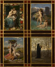 The Four Seasons, 1850. Creator: Henry Picou (French, 1824-1895); Jean-Léon Gérôme (French, 1824-1904); Gustave Rodolphe Boulanger (French, 1824-1888); Jean-Louis Hamon (French, 1821-1874)