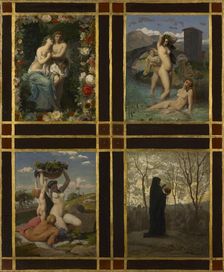 The Four Seasons, 1850. Creator: Henry Picou (French, 1824-1895); Jean-Léon Gérôme (French, 1824-1904); Gustave Rodolphe Boulanger (French, 1824-1888); Jean-Louis Hamon (French, 1821-1874)