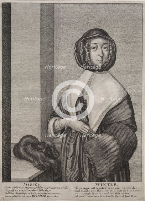 The Four Seasons: Winter, 1641. Creator: Wenceslaus Hollar (Bohemian, 1607-1677).