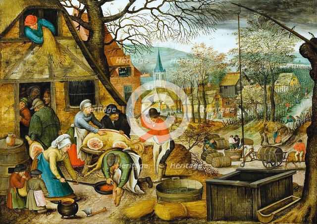 The Four Seasons: Autumn, Second half of the16th cen.. Creator: Brueghel, Pieter, the Younger (1564-1638).