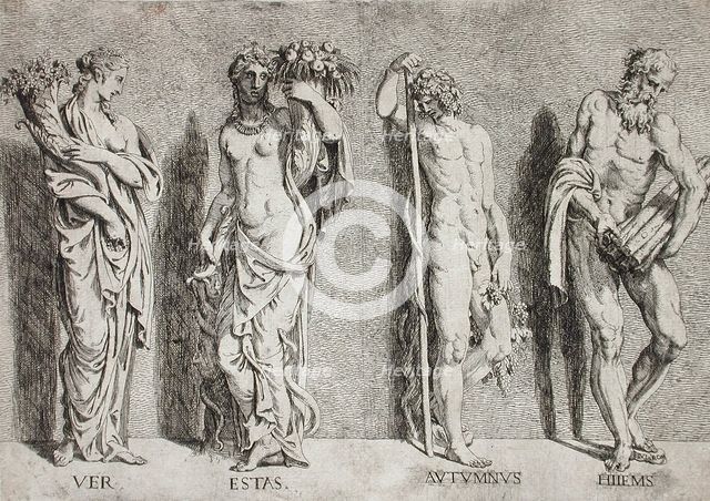 The Four Seasons, between 1515 and 1573. Creators: Battista del Moro, Giulio Romano.