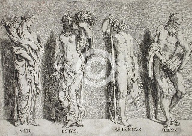 The Four Seasons, between 1515 and 1573. Creators: Battista del Moro, Giulio Romano.