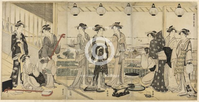 The Four Seasons in the South (Minami Shiki): Summer Scene, n.d. Creator: Utagawa Toyokuni I.