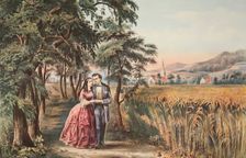 The Four Seasons of Life - Youth, The Season of Love , pub. 1868, Currier & Ives (Colour Lithogra