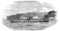 The Four-Paddle-Wheel Danube Steamer "Tachtalia", 1854. Creator: Unknown