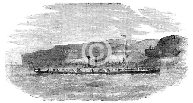 The Four-Paddle-Wheel Danube Steamer "Tachtalia", 1854. Creator: Unknown.