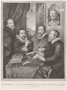 The Four Philosophers: Justus Lipsius, Hugo Grotius, Peter Paul Rubens, and Philip Rube..., 1770-82. Creators: Peter Paul Rubens, Unknown