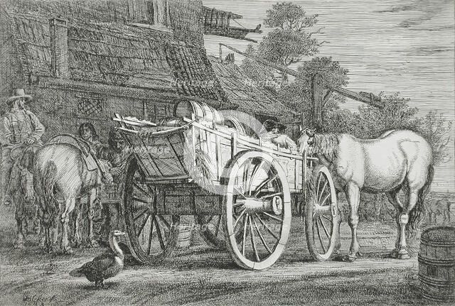 The Four-Wheeled Cart, 1643 . Creator: Gerrit Claesz Bleker.